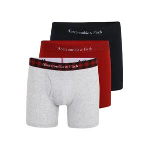 Abercrombie & Fitch Boxerky 'HOLIDAY'  sivá melírovaná / červená / čierna / biela