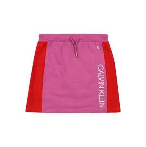 Calvin Klein Jeans Sukňa  ružová / červená / biela