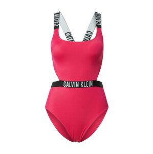 Calvin Klein Swimwear Jednodielne plavky  tmavoružová / čierna / biela