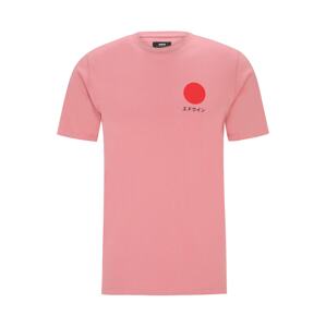 EDWIN Tričko 'Japanese Sun'  ružová / čierna / červená