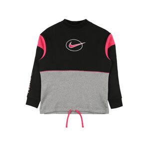 Nike Sportswear Mikina  čierna / sivá / ružová / biela