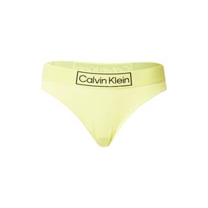 Calvin Klein Underwear Tangá  citrónová / čierna