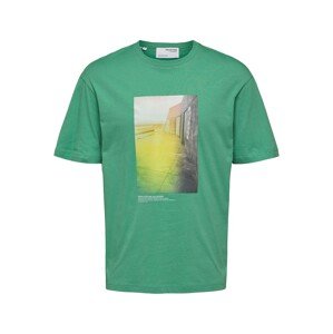 SELECTED HOMME Tričko 'Gunther'  zelená / zmiešané farby