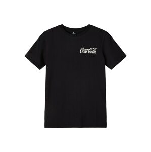 NAME IT Tričko 'Coca Cola'  čierna / biela