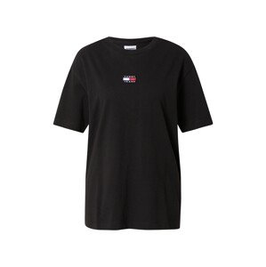 TOMMY HILFIGER Oversize tričko  čierna / biela / červená