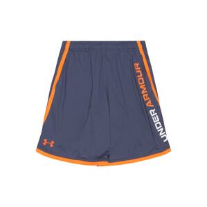 UNDER ARMOUR Športové nohavice 'Stunt 3.0'  modrosivá / biela / neónovo oranžová