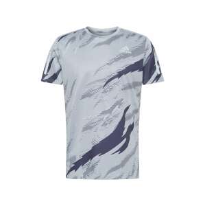 ADIDAS PERFORMANCE Funkčné tričko 'Own The Run Tiger Camo'  sivá / modrá