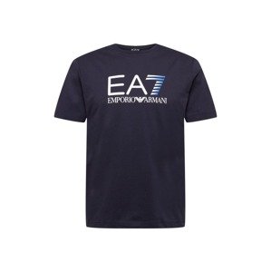 EA7 Emporio Armani Tričko  modrá / biela / svetlomodrá