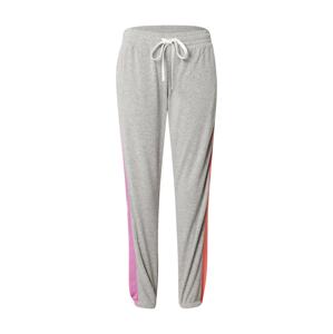 PJ Salvage Pyžamové nohavice  sivá melírovaná / ružová / oranžová