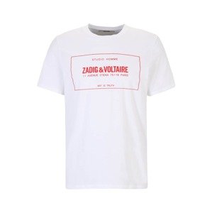 Zadig & Voltaire Tričko 'TED BLASON'  červená / biela