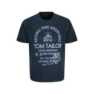 TOM TAILOR Men + Tričko  dymovo modrá / tmavomodrá