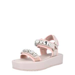 GUESS Sandále 'RICHARD'  svetlohnedá / strieborná / ružová / pastelovo fialová