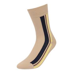 FALKE Ponožky  tmavobéžová / čierna / žltá / bordová