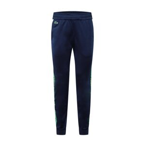 Lacoste Sport Športové nohavice  biela / tmavomodrá / zelená
