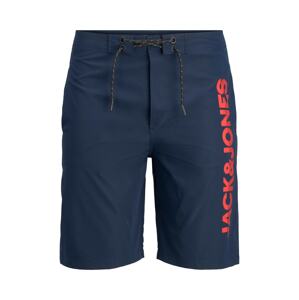 JACK & JONES Plavecké šortky 'Corfu'  námornícka modrá / červená