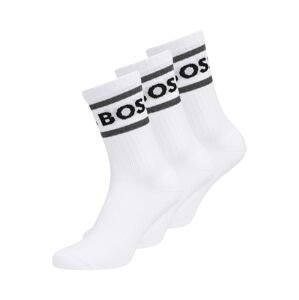 BOSS Black Ponožky  biela / čierna / tmavosivá