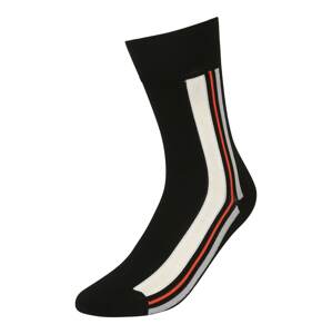 FALKE Ponožky  čierna / biela / tmavooranžová / sivá