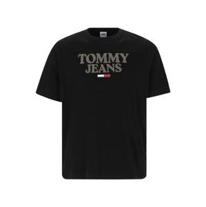 Tommy Jeans Plus Tričko  čierna / sivá / biela / červená