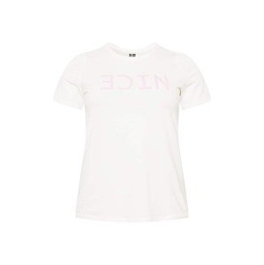Vero Moda Curve Tričko 'SALIE'  ružová / biela