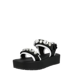 GUESS Sandále 'RICHARD'  čierna / priehľadná / biela