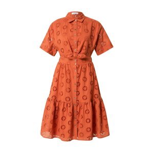 Suncoo Košeľové šaty 'CHIARA'  oranžovo červená