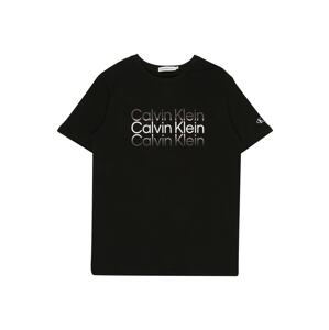 Calvin Klein Jeans Tričko  čierna / biela / hnedá