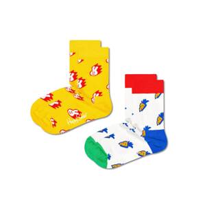 Happy Socks Ponožky 'Bunny & Carrot'  žltá / biela / modrá / červená / zelená
