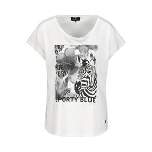 monari Shirt 'Zebra + Blume'  biela / čierna / sivá