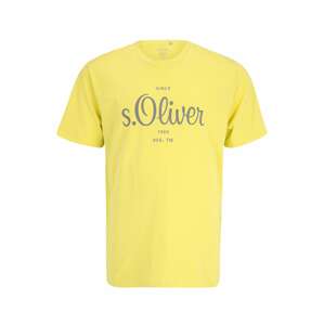 s.Oliver Red Label Big & Tall Tričko  žltá / sivá