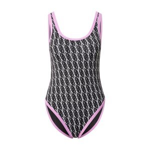 Calvin Klein Swimwear Jednodielne plavky  fialová / čierna / biela