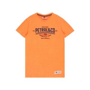 Petrol Industries Tričko  oranžová / námornícka modrá