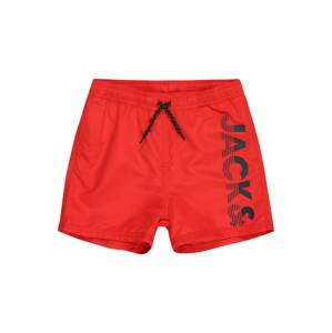 Jack & Jones Junior Plavecké šortky 'CRETE'  ohnivo červená / námornícka modrá