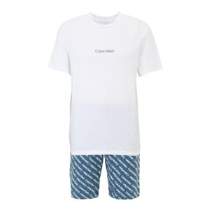 Calvin Klein Underwear Krátke pyžamo  modrá / biela