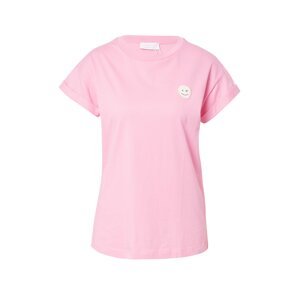 Rich & Royal Tričko 'Boyfriend Coloured Sparkle Organic Shirt'  ružová