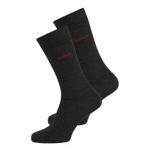 HUGO Red Ponožky  tmavosivá / červená