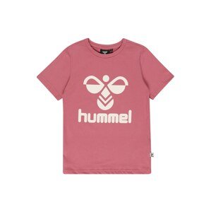 Hummel Funkčné tričko 'Tres'  staroružová / biela