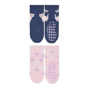 STERNTALER Ponožky  námornícka modrá / orchideová / svetlofialová / ružová / biela