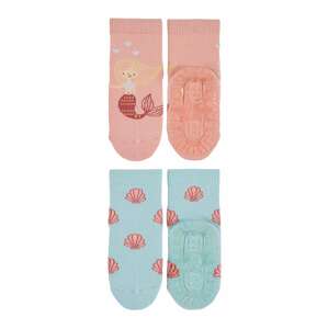 STERNTALER Ponožky 'AIR'  ružová / červená / béžová / svetlomodrá