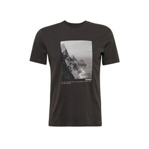 ECOALF Tričko 'ARRECIFE'  čierna / biela / svetlosivá / sivá
