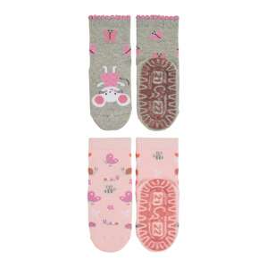 STERNTALER Ponožky  sivá / ružová / červená / biela