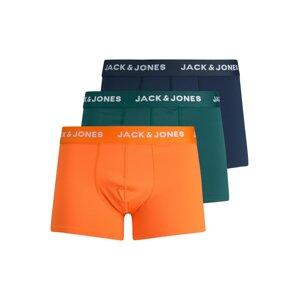 JACK & JONES Boxerky 'Archie'  námornícka modrá / tmavozelená / oranžová / biela