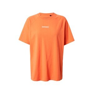 Superdry Funkčné tričko  oranžová / biela