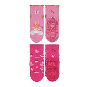 STERNTALER Ponožky 'AIR'  zmiešané farby / ružová