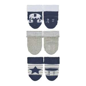 STERNTALER Ponožky  námornícka modrá / svetlosivá / biela