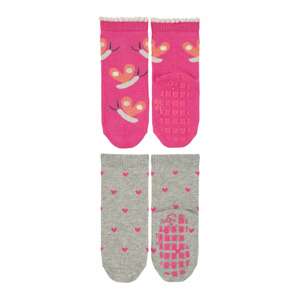 STERNTALER Ponožky 'Schmetterling'  sivá / oranžová / ružová / čierna / biela
