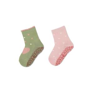 STERNTALER Ponožky  zelená / ružová