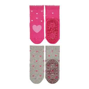 STERNTALER Ponožky  ružová / sivá / ružová
