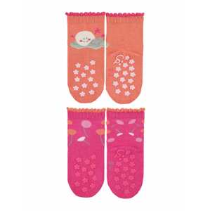 STERNTALER Ponožky  zmiešané farby / oranžová / ružová