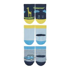 STERNTALER Ponožky  žltá / svetlomodrá / tmavomodrá