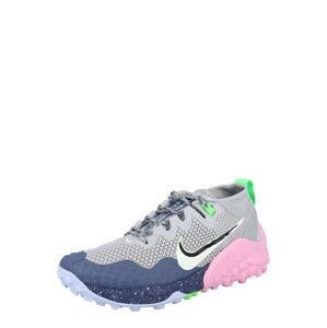 NIKE Športová obuv 'Wildhorse 7'  sivá / tmavomodrá / neónovo zelená / ružová / biela